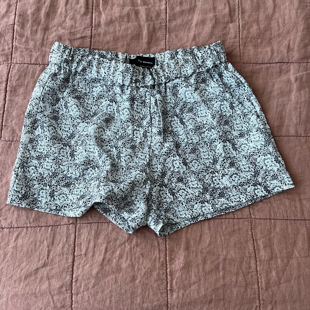 The kooples shorts size small abstract floral print